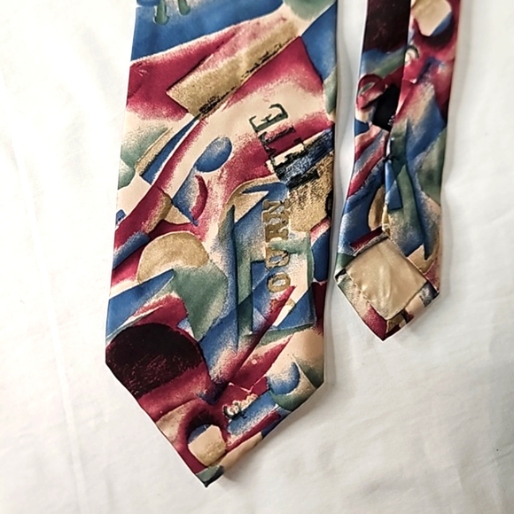 Gianni Versace vintage abstract silk tie - Picture 6 of 7